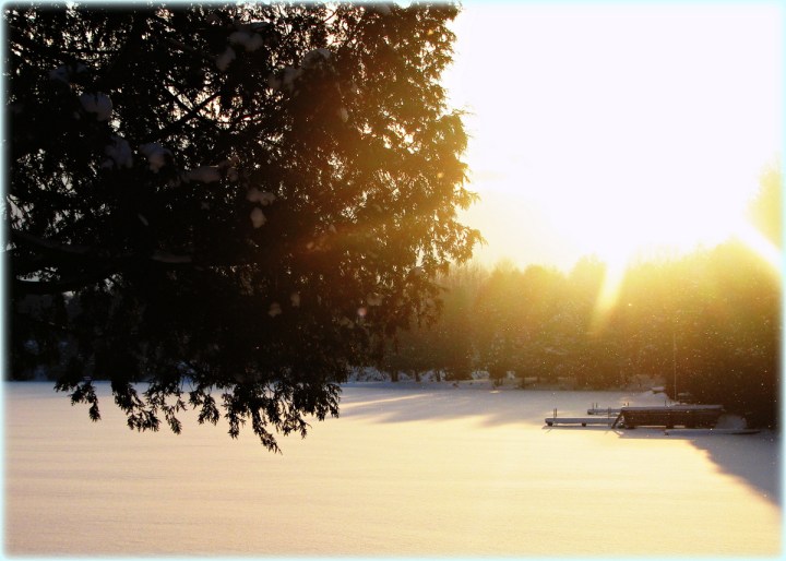 Sunshine on snowflakes
