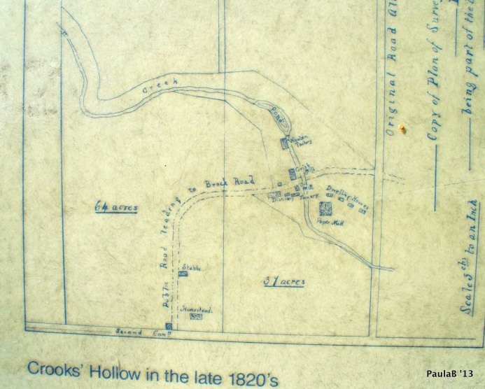 Crooks Hollow 1820 Map