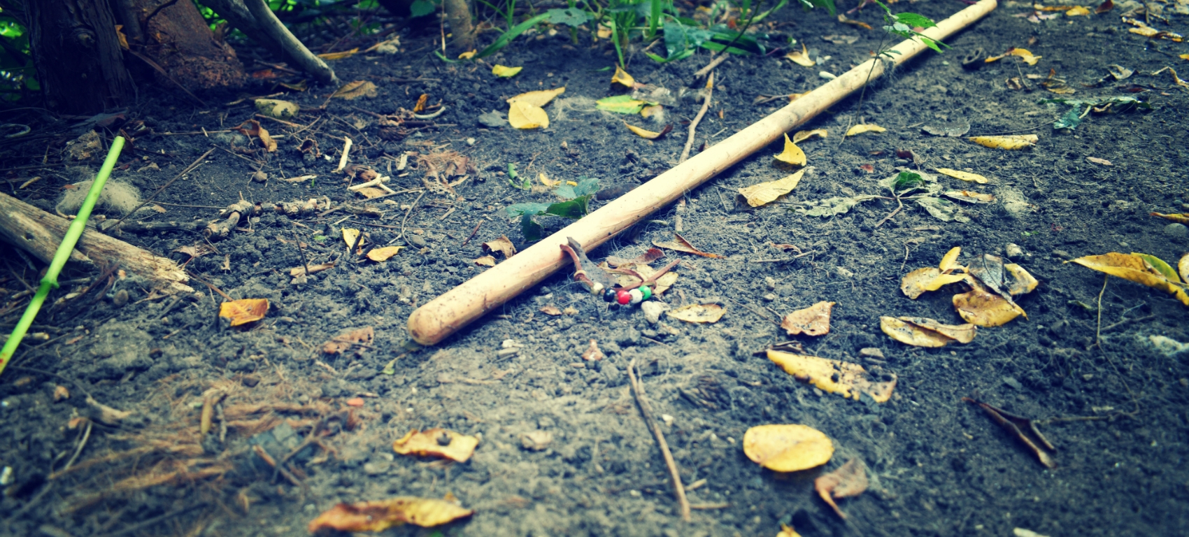 the stick he left behind