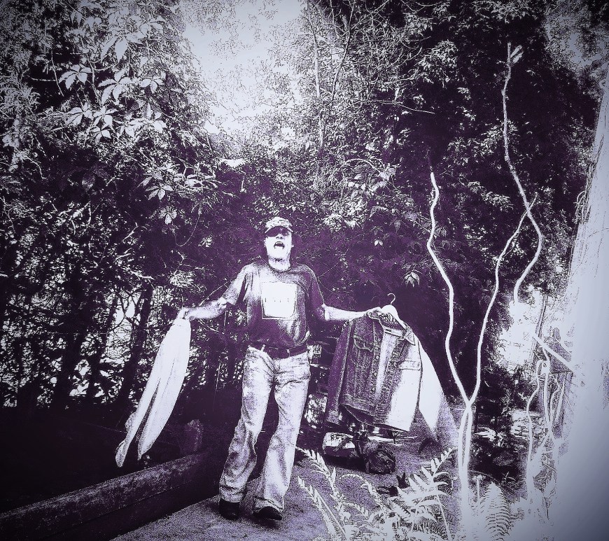 crossroads man in the garden with me