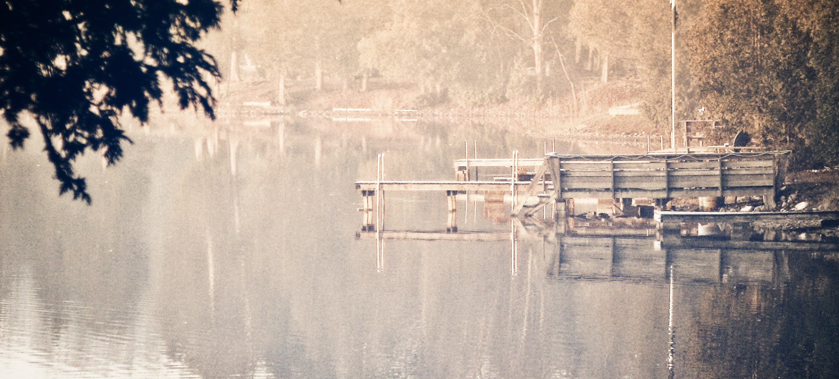 irish lake in a mist