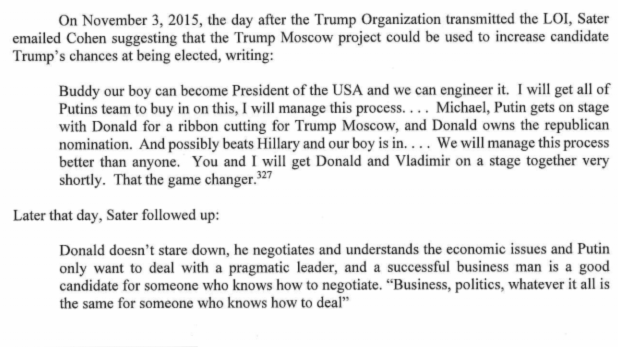 From the Mueller Report - VOL 1, p71