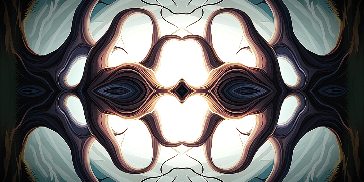 Echoed tree branches over a subterranean entrance