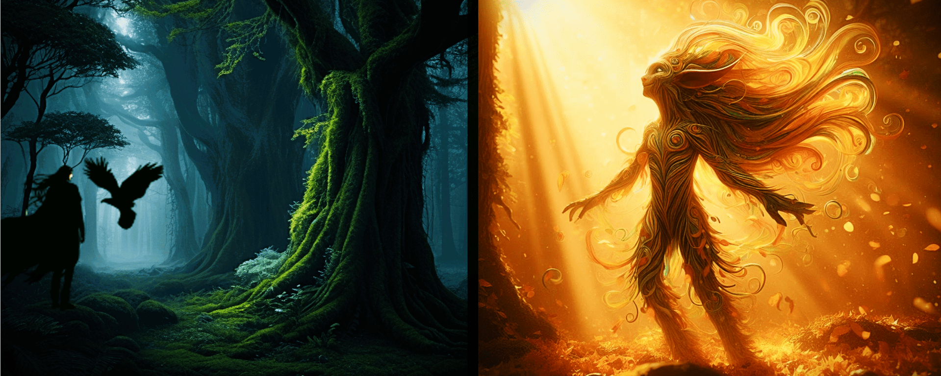 Nathan and Garth collage based on descriptions from the short story